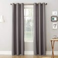 thumbnail image 2 of No. 918 Nathan Casual Textured Semi-Sheer Grommet Curtain Panel, 48"x63", Nickel, 2 of 7