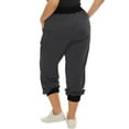 thumbnail image 3 of Unique Bargains Juniors' Plus Size Drawstring Waist Contrast Color Jogger Pants, 3 of 7