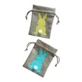 thumbnail image 1 of Bolsas de Yute con Cierre para Decoración de Pascua, Diseño Moderno, 14 X 10 Cm, 1 of 9