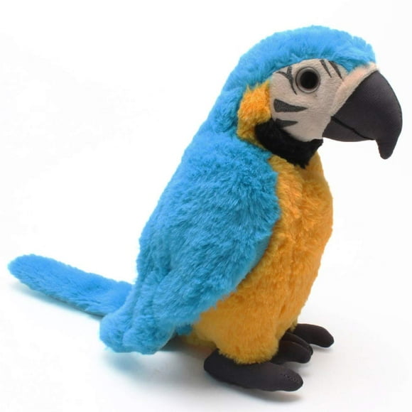 Peluche de Perroquet Ara, Peluche d'Oiseau Bleu Animal Peluche Jouet Cadeaux de Poupée pour les Enfants 9,8 "