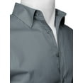 thumbnail image 3 of H2H Mens Casual Slim Fit Button Down Spandex Premium Long Sleeve Shirts GRAY US M/Asia L (CMTSTL0134), 3 of 6