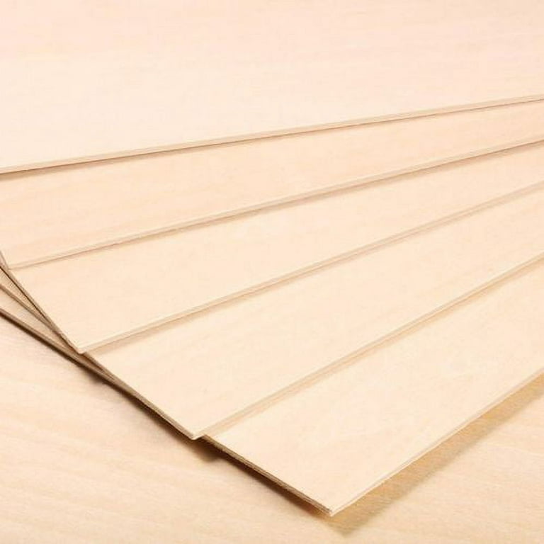 20PCS Balsa Wood Sheets 12x8x1/16 Plywood Board Thin Basswood Sheet Natural  Unfinished Wood Board for Architectural Model DIY Maker House Aircraft