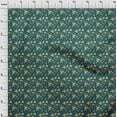 thumbnail image 4 of oneOone Velvet Teal Blue Fabric Floral Sewing Material Print Fabric By The Yard 58 Inch Wide, 4 of 4