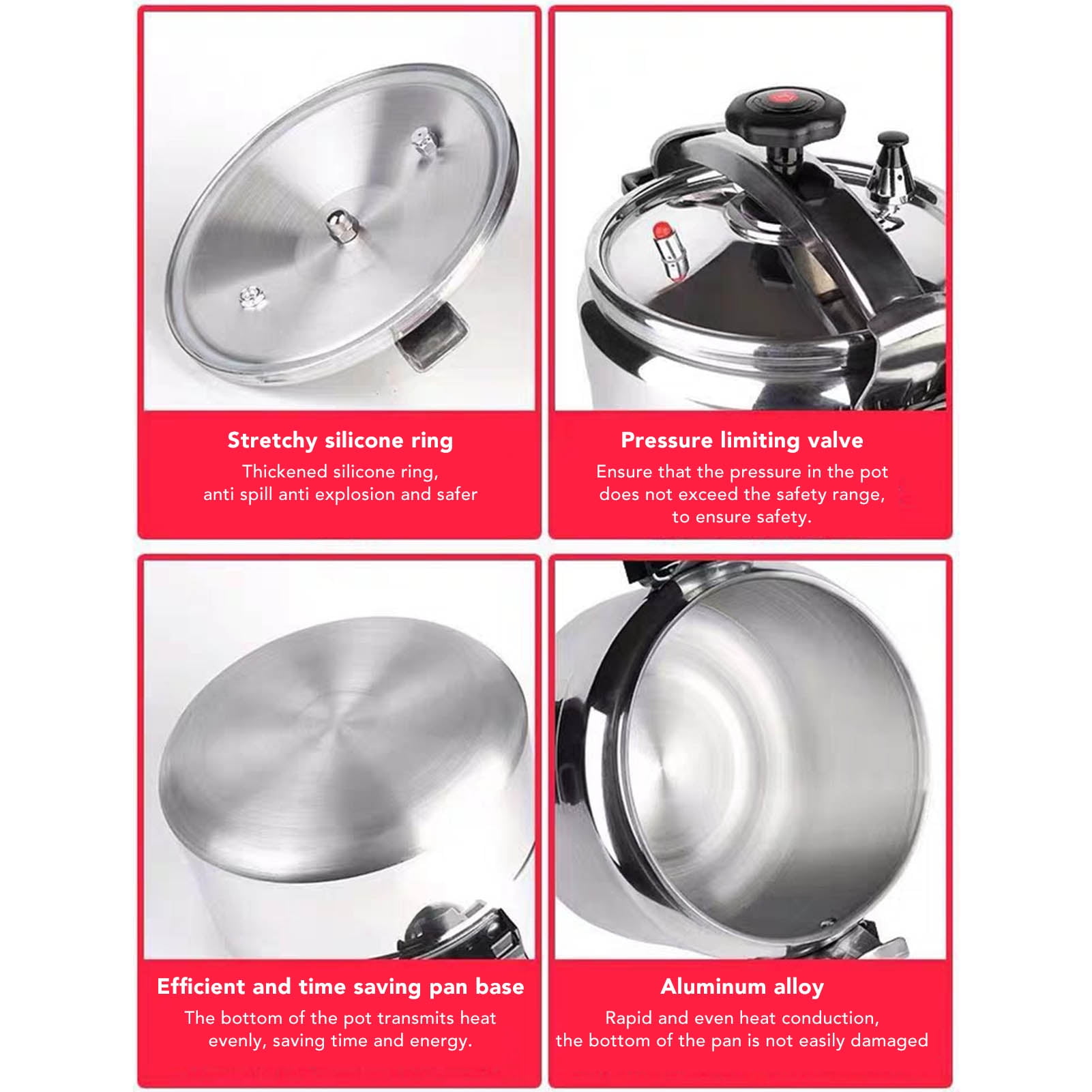 Tebru 7 L Aluminum Alloy Stovetop Pressure Cooker