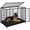 Black, variant on TIME RAY 48 inch Metal Wire Dog Crate for Large Dogs with Tray, Double Door, Puppy Dog Cage for Yard Indoor Outdoor Use,XL Dog Cage Kennel,Blue