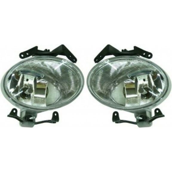 CarLights360: For 2007 2008 2009 Hyundai Santa Fe Fog Light Assembly Driver and Passenger Side Pair w/Bulbs - Replaces HY2592126 HY2593126