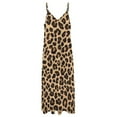 thumbnail image 6 of Classic Leopard Print Seamless Pattern Sleeveless Suspender Dress Summer Fashion Casual Long Dress, 6 of 9
