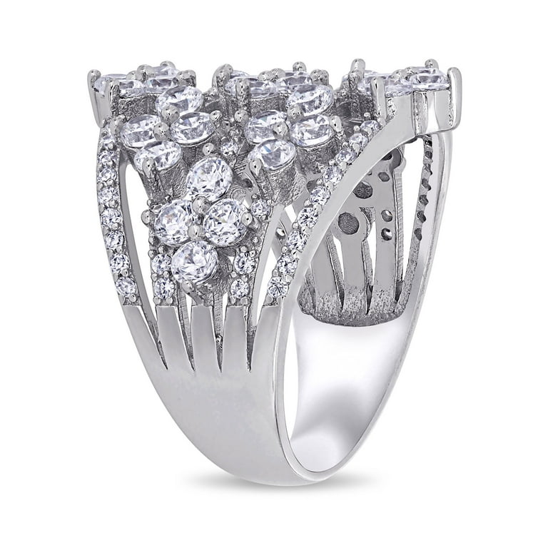 指輪・リング Louise Sterling Silver Ring Everly Women's Cubic Zirconia Sterling Silver Ring - Walmart.com