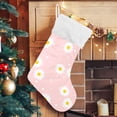 thumbnail image 5 of Coolnut 17.7 Inch Christmas Stockings, 2 PCS Daisy Flowers Polka Dots 1 Presonalized Large Stocking Sock for Family Holiday Xmas Party Decorations, 5 of 7