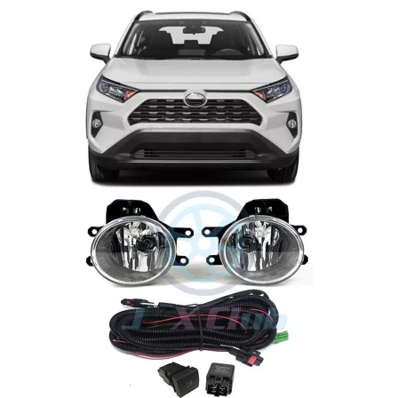 Driving Lights Bumper Fog Lamps w/ Harness Switch Fit For Toyota RAV4 2019-2023