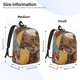 thumbnail image 2 of Balery Relaxing Cat With Orange Juice Mochila Clásica Impresa Básica para Viaje, Mochila Escolar Resistente al Agua, Mochila de Lona con Correas Ajustables-Small, 2 of 5
