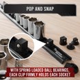 thumbnail image 5 of Precision Defined Aluminum Tool Socket Holder | Black, Single 3/8-Inch x 16 Clips | Heavy Duty Organizer, 5 of 5