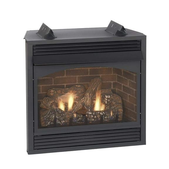 Vail 24" Vent Free Millivolt Fireplace with Slope Glaze Burner, 10k BTU Model, Liquid Propane
