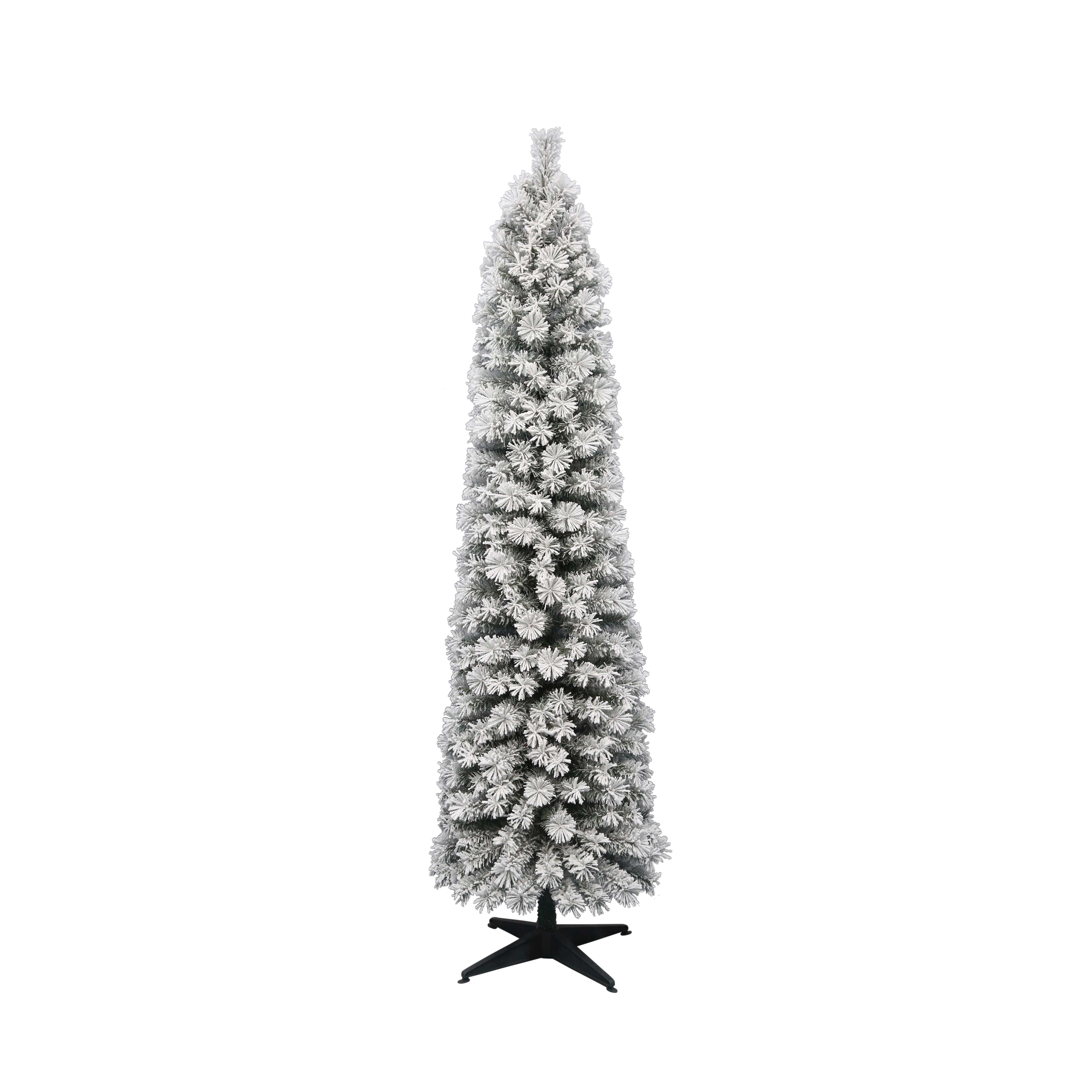 7 Foot Colorado LED Flocked Christmas Tree Display