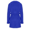 thumbnail image 4 of AnuYalue Womens Fuzzy Robe Mid Length Bathrobe Belted Soft Bath Robes Plush Nightgown with Pockets Fall Winter Spa Robes, 4 of 6