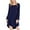 Purple, variant on YWDJ Long Fall Dresses for Women 2022 Casual Women Fashion Nightgown Loose Long Sleeve Pocket O-Neck Women Home Dress Purple XS