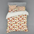thumbnail image 2 of Ambesonne Christmas Bedding Set 3 Pcs, Santa Snowman Elves, Twin, Multicolor, 2 of 3