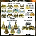 thumbnail image 3 of 42PCS Glitter 2026 New Year's Eve Accessories, Laser Hats Glasses New Year Headband Tiara New Year Wristband Fringed Noise Makers for 2026 New Year Party Favour Kit Black Gold Silver, 3 of 7