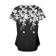 Phina Summer Tops for Women 2024 Floral TShirts V Neck Short Sleeve