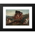 thumbnail image 2 of Eugène Delacroix 14x11 Black Modern Framed Museum Art Print Titled - The Fight, 2 of 5