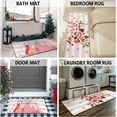 thumbnail image 6 of Merry Christmas Kitchen Rugs and Mats Set of 2,Pink Christmas Trees Santa Claus Joy Xmas Winter Holiday Sink Floor Mat Non Skid Washable for Home Farmhouse Christmas Decor 17"x47"+17"x30", 6 of 6