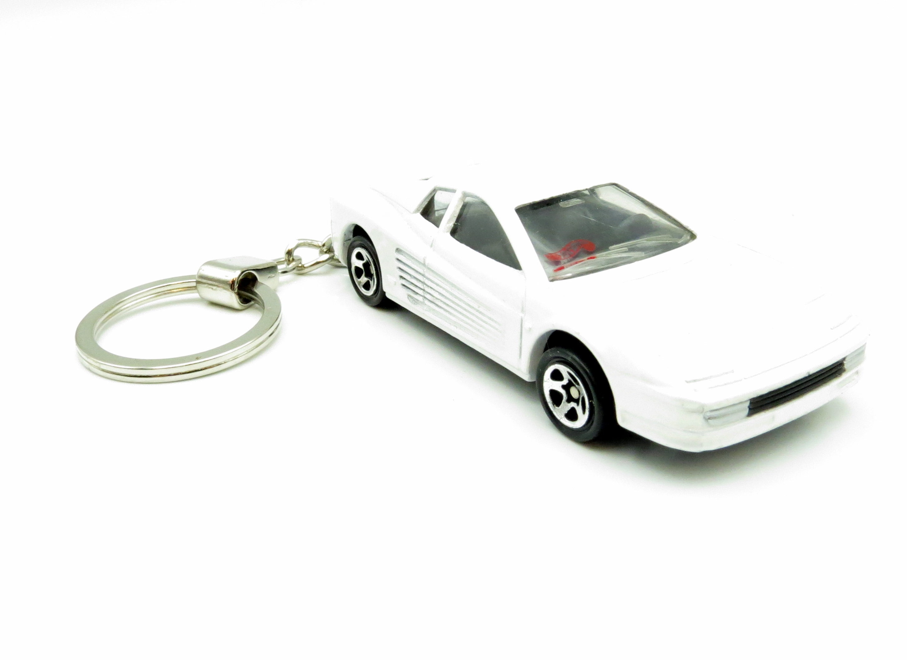 Keychain White Ferrari Car Rare Novelty 1 64 Diecast Key Ring Walmart