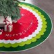 thumbnail image 3 of Falda de árbol del alfabeto inglés de Navidad, decoración inferior de árbol de Navidad exquisita, verde, Feliz Navidad, decoración del hogar, 100CM, 2023, 3 of 4