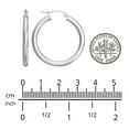 thumbnail image 5 of Large Tube Hoop Earrings - Sterling Silver, 5 of 5