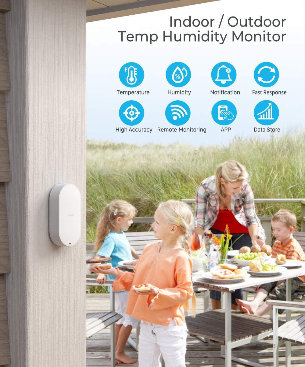 Greenhouse Pets 3 Sensors and 1 Gateway Wireless Digital Indoor Temperature Gauge Humidity Monitor with App Alerts Govee WiFi Thermometer Hygrometer Supports 2.4G WiFi for Home Basement Greenhouse Pets 3 Sensors and 1 Gateway Wireless Digital Indoor Temperature Gauge Humidity Monitor with App Alerts Govee WiFi Thermometer Hygrometer Supports 2.4G WiFi for Home Basement