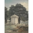 thumbnail image 2 of George Chinnery 11x14 Gold Ornate Wood Frame and Double Matted Museum Art Print Titled - A Garden in India, 2 of 4