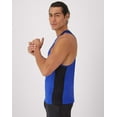 thumbnail image 3 of Hanes Moves Men's Air Mesh Tank Deep Royal/Black S, 3 of 11