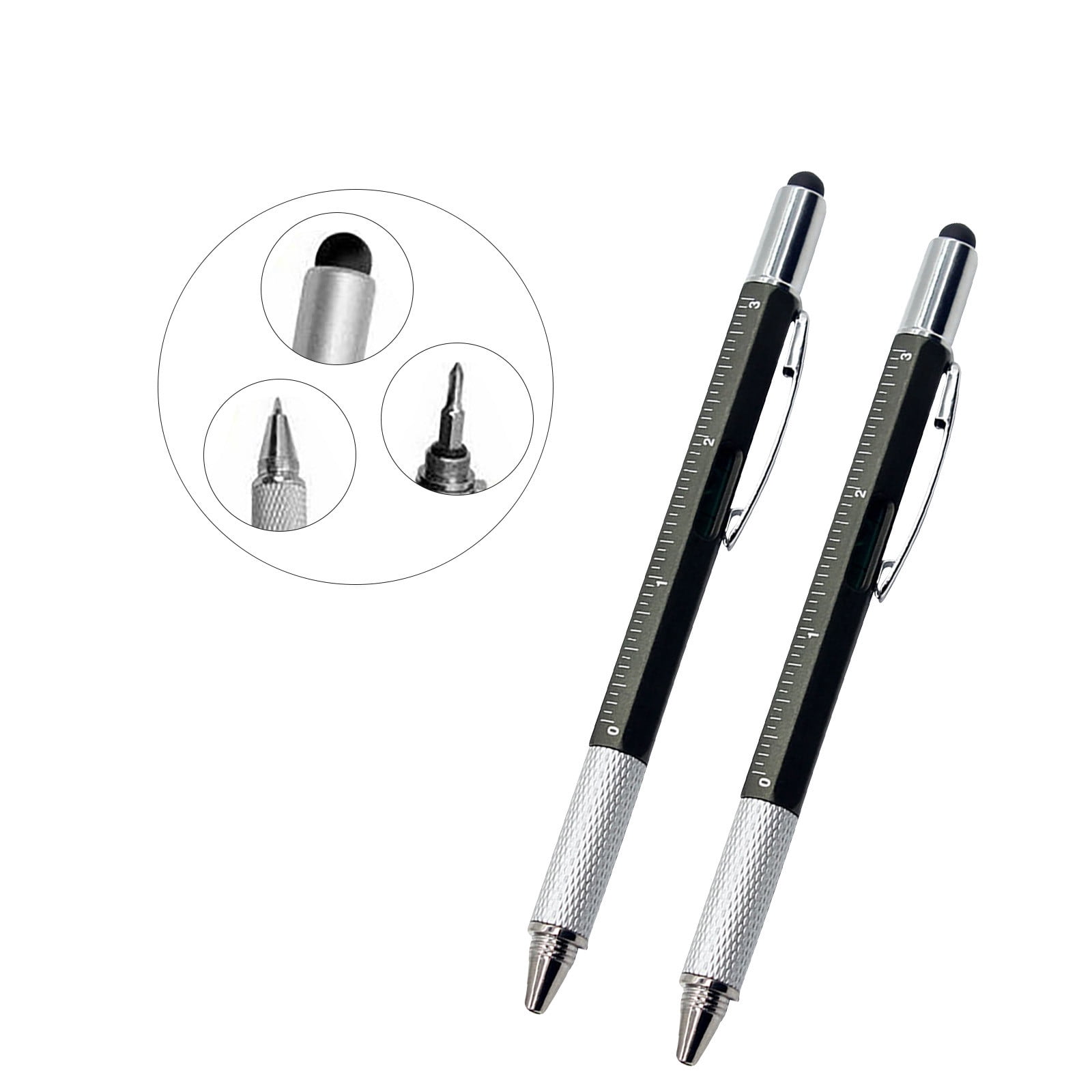 Infidev Multifunctional Screwdriver Tool Pen 6-in-1, Ballpoint Pen, Stylus, Ruler, Bubble Leveland Screwdriver Bits, All-In-One Pocket for Home, Officeand Outdoor Clearance