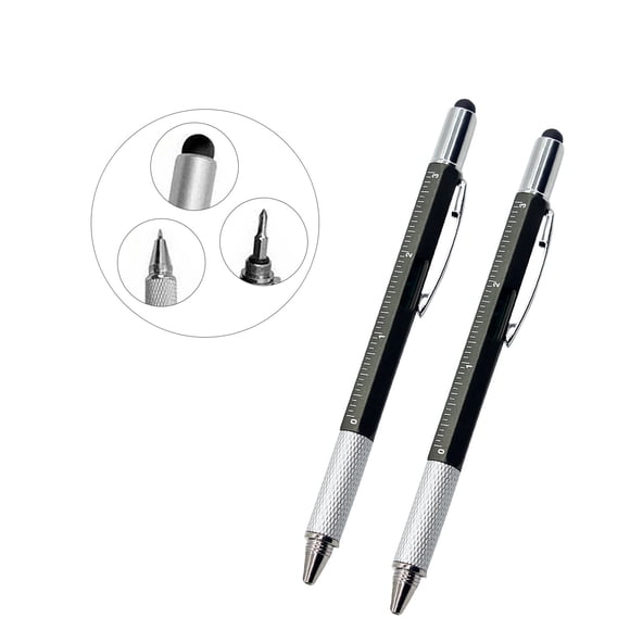 Fiudx Juego de Destornilladores 6 En 1, Calibrador Multifuncional, Lápiz Óptico Ergonómico, Ideal para Uso En Casa, Oficina y Viajes, Regalo Perfecto para Aficionados Al Bricolaje, Diseño Compacto y