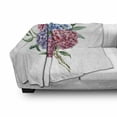 thumbnail image 2 of Hydrangea Soft Flannel Fleece Blanket, Romantic Nature Spring Bouquet of Watercolor Painting Love Flowers Illustration, Cozy Plush for Indoor and Outdoor Use, 50" x 70", Multicolor, by Ambesonne, 2 of 5