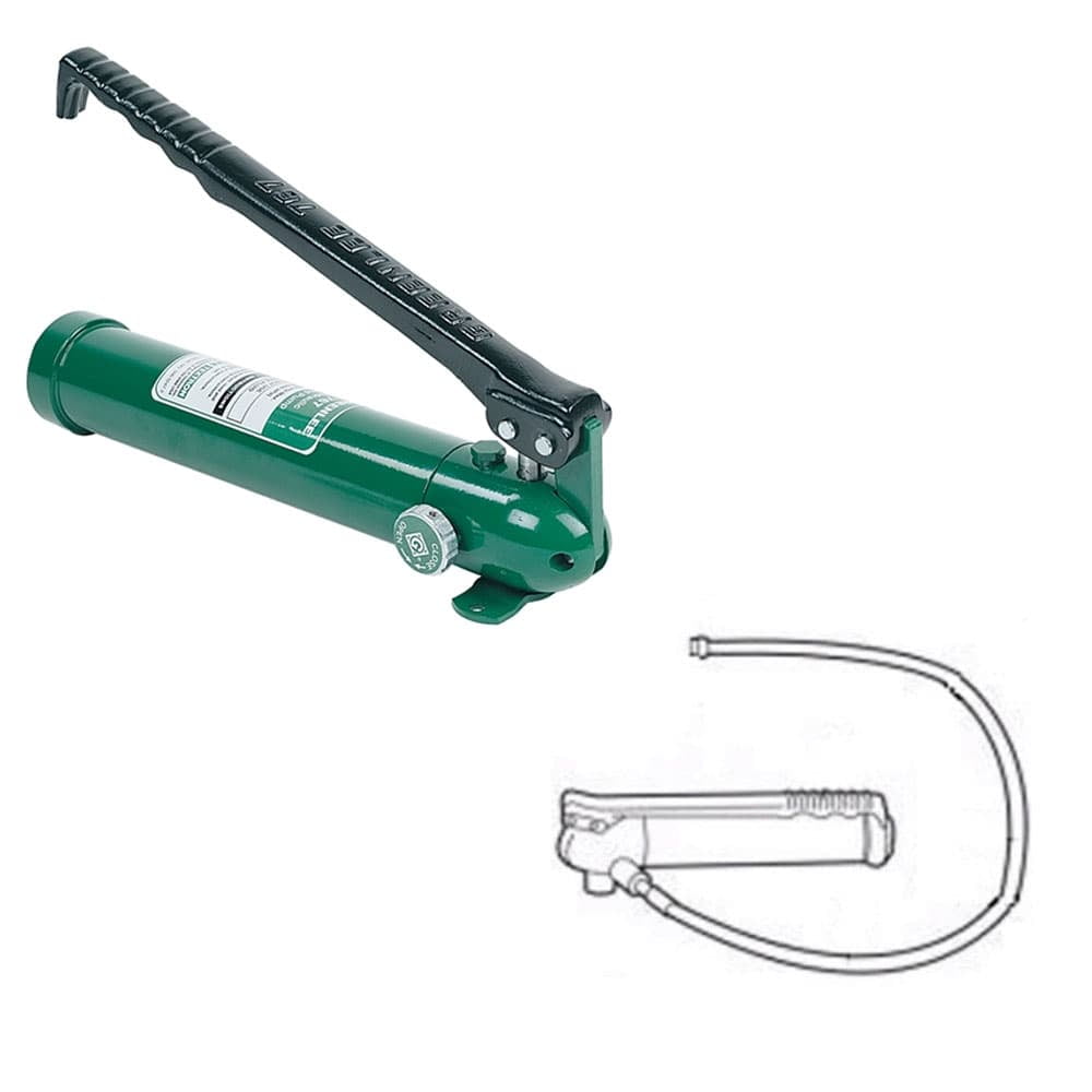 Greenlee 767 Hydraulic Hand Pump & Greenlee 06302 3' x 1/4" Hydraulic
