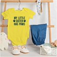 thumbnail image 3 of Little Sister Has Paws Cute Dog Pet Romper Boys or Girls Infant Baby Brisco Brands 12M, 3 of 6