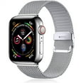 thumbnail image 2 of ALMNVO Milanese Strap for Apple Watch Bands 44mm 40mm 45mm 41mm 38mm 42mm, Stainless Steel Loop Metal Mesh Bracelet Wristbands for Apple Watch Series 7 45 mm & Series SE 6 5 4 3 2 1, 2 of 7