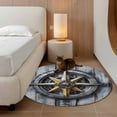 thumbnail image 3 of Vintage Compass Coastal Round Rug 3.3ft Washable Circle Entryway Rugs Non Slip Summer Beach Ocean Nautical Area Rug Indoor Floor Carpet for Bedroom Kitchen Living Room Home Office Dining Room Nursery, 3 of 8