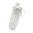 thumbnail image 2 of Inteprter Botella de agua Worallymy de 600 ml, vaso de agua esmerilado con flores, botella de plástico portátil para beber con pajita Teteras cuatro flores, 2 of 6