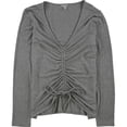 thumbnail image 1 of GUESS Blouse à Enfiler Froncée Opale pour Femmes, Gris, Très Grand, 1 of 1