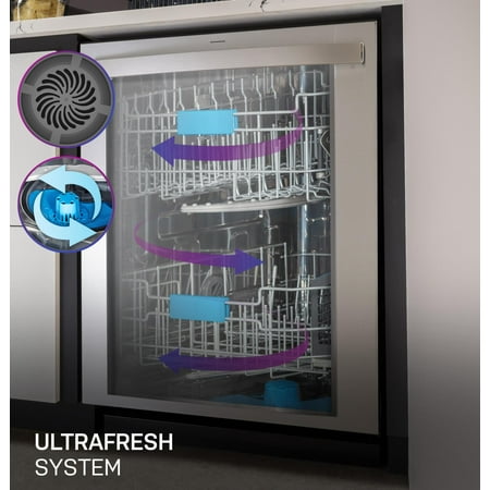 GE Profile - Top Control Smart Built-In Stainless Steel Tub Dishwasher with 3rd Rack, UltraFresh System and 42 dBA - Stainless Steel