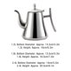 thumbnail image 5 of Teapot with Filter 201 Stainless Steel Thickened Gooseneck Pour Over Coffee Kettle for Home Kitchen 2.4L, 5 of 5