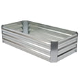 thumbnail image 1 of Sunnydaze Galvanized Rectangle Raised Garden Bed - 4' x 2' x 1' - Silver, 1 of 8