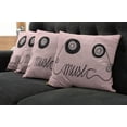 thumbnail image 5 of Ambesonne Pink Throw Pillow Cover 4 Pack, Music Cassette Tape Art, 20", Pink Black, 5 of 5