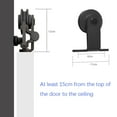 thumbnail image 4 of CCJH 6FT Sliding Barn Door Hardware Kit Fit 36" Width Single Door T-Shaped Black, 4 of 7