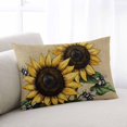 thumbnail image 2 of Sunflower Throw Pillow Cover 12 x 20 Inch Decorative Pillow Cover Vintage Bee Summer Botanical Rustic Lumbar Pillowcase Seasonal Rectangle Cushion Case for Couch Sofa Bed Living Room, 2 of 7