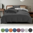thumbnail image 1 of Vaidha All-Season Bedding Set - 4-Piece Washable Solid Color Bed Sheet Duvet Cover And Pillowcases, 1 of 7