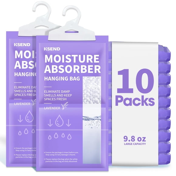 Absorbedor de humedad Ksend, paquete de 10 bolsas deshumidificadoras de 290 ml