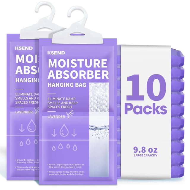 Absorbedor de humedad Ksend, paquete de 10 bolsas deshumidificadoras de 290 ml
