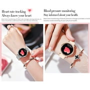 Smart Watch for Women 1.01 Inch Touch Screen Fitness Tracker Watch IP67 Waterproof Smartwatch with Incoming Call and Stopwatch, Step Counter Sport Running Watch for Android and iOS,Gold